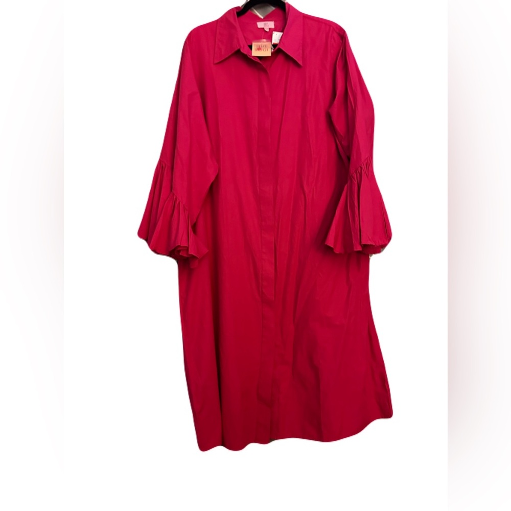 NWT Stylish Coat Dress with mid length flutter sleeve.